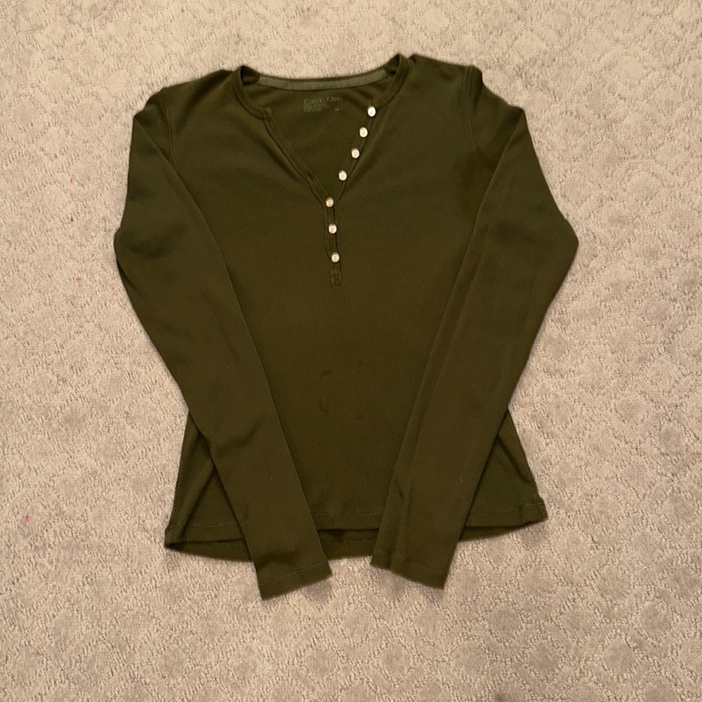 Dark Green Calvin Klein Henley